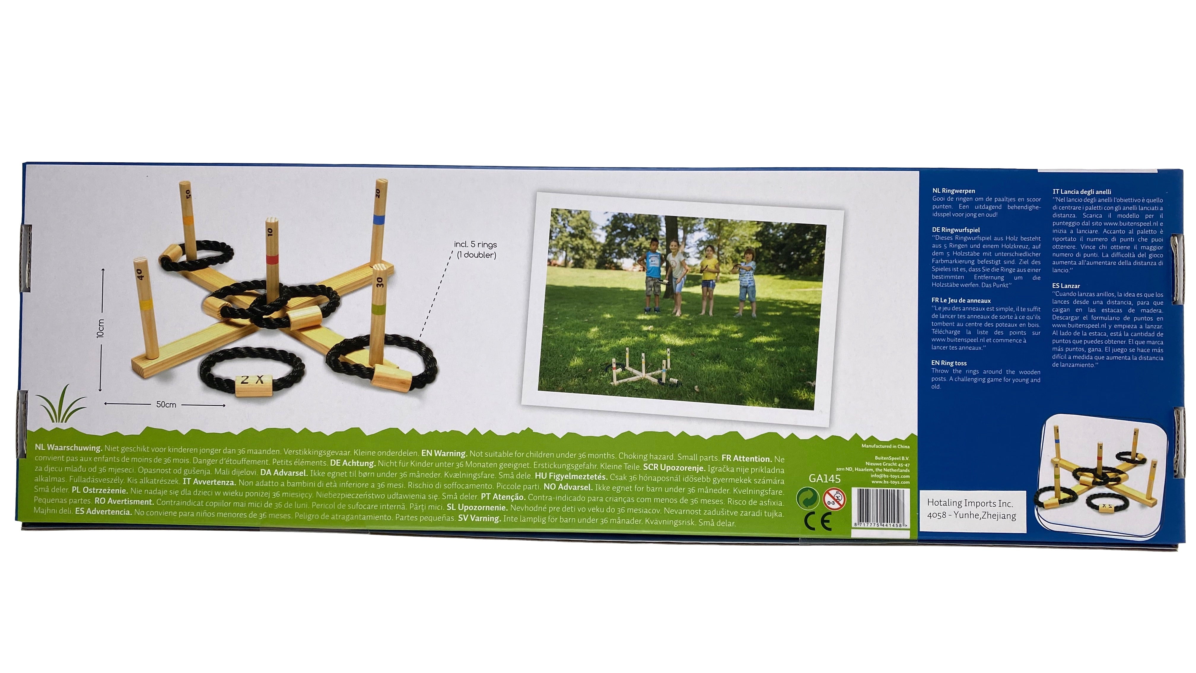 Wood Ring Toss Game    