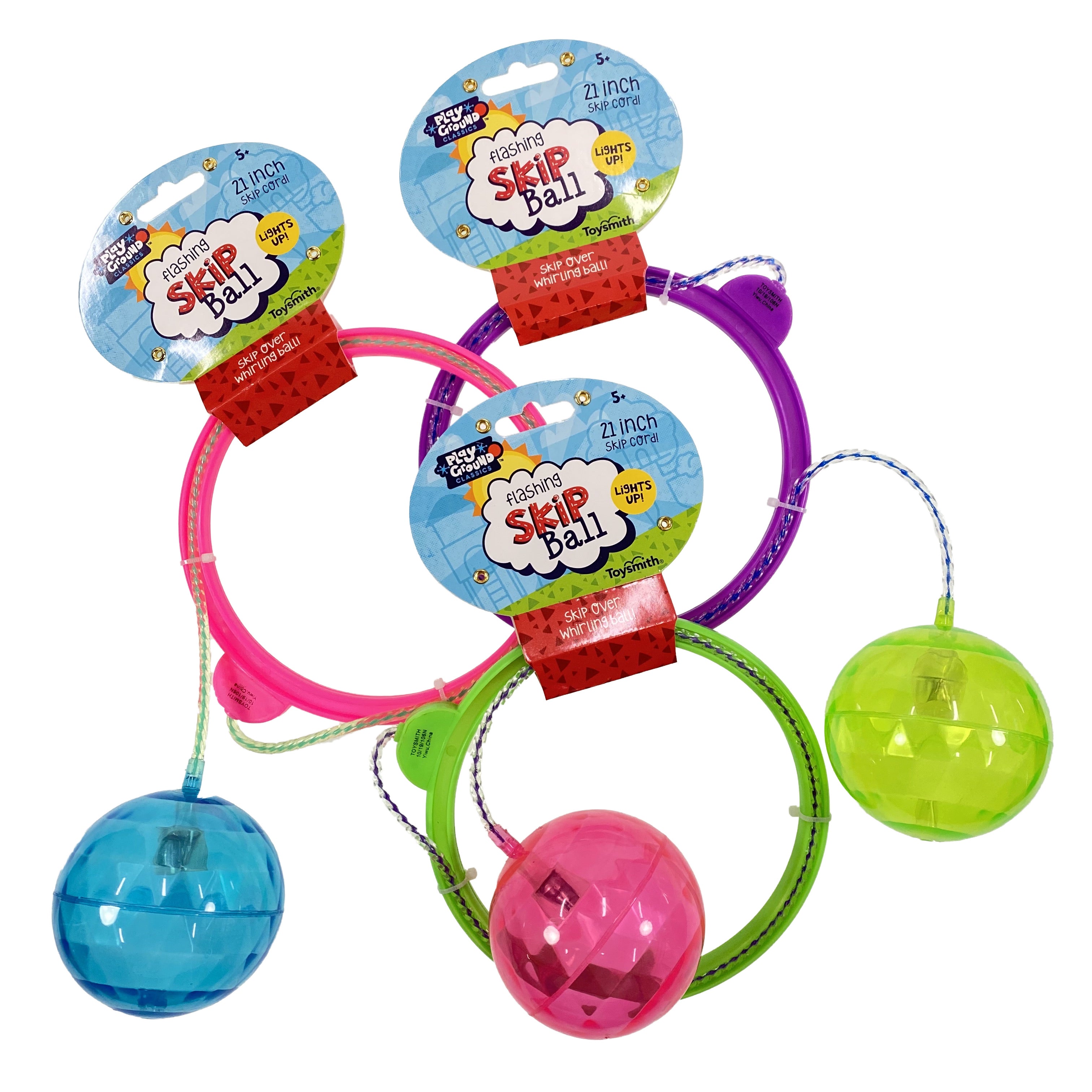 Light Up Flashing Skip Ball - (Single) Various Colors