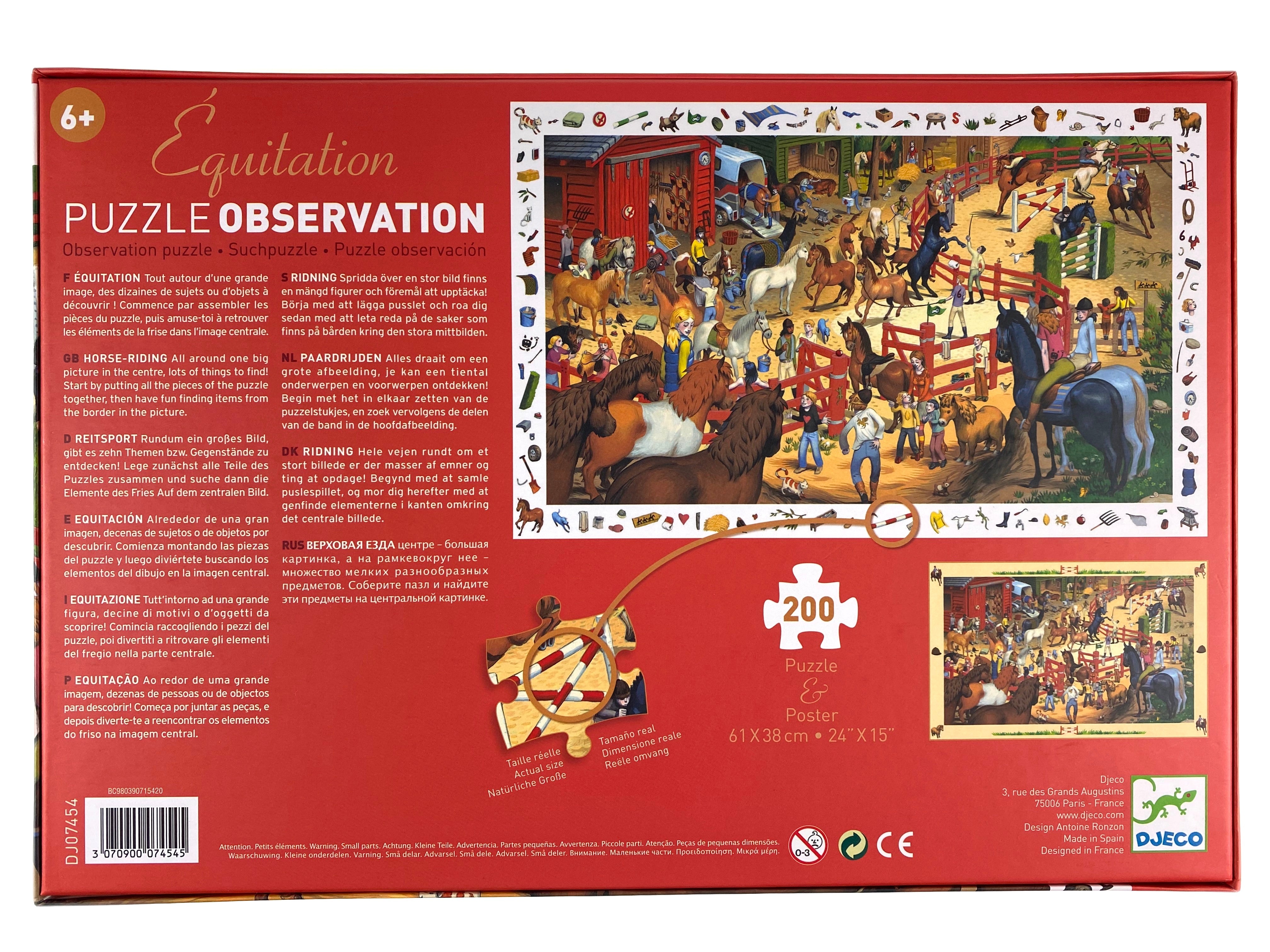 Horse-Riding 200 piece observation puzzle    