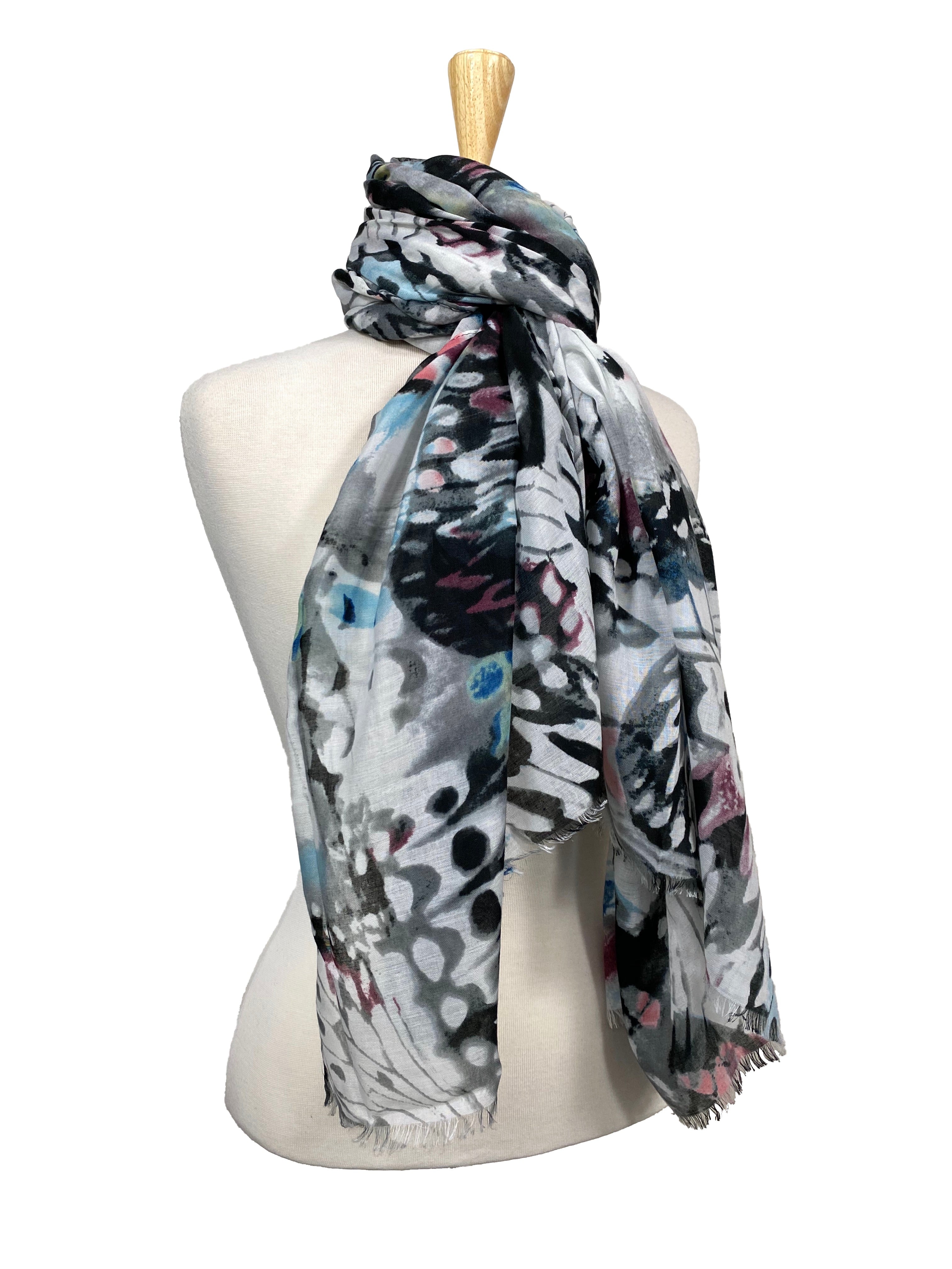 Butterfly Dream Scarf - Grey    