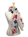 Cotton Red White And Blue Stars Scarf    