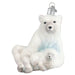 Old World Christmas Polar Bear With Cub Ornament    