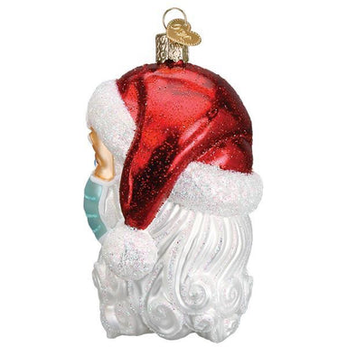 Old World Christmas - Santa With Face Mask Ornament    