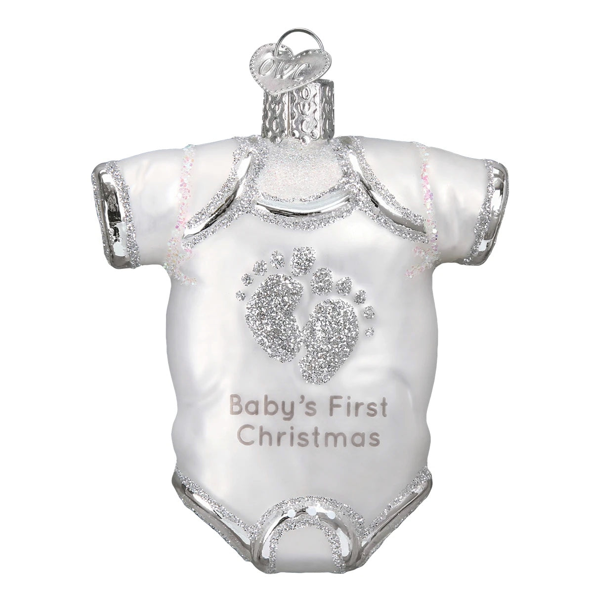 Old World Christmas White Baby Onesie    