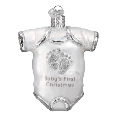 Old World Christmas White Baby Onesie    