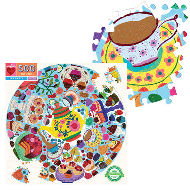 Tea Party 500 Piece Round Puzzle    