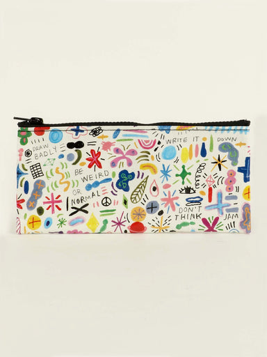 Blue Q Pencil Case - Doodle Party    