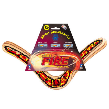 Spirit Of Fire Wooden Boomerang    