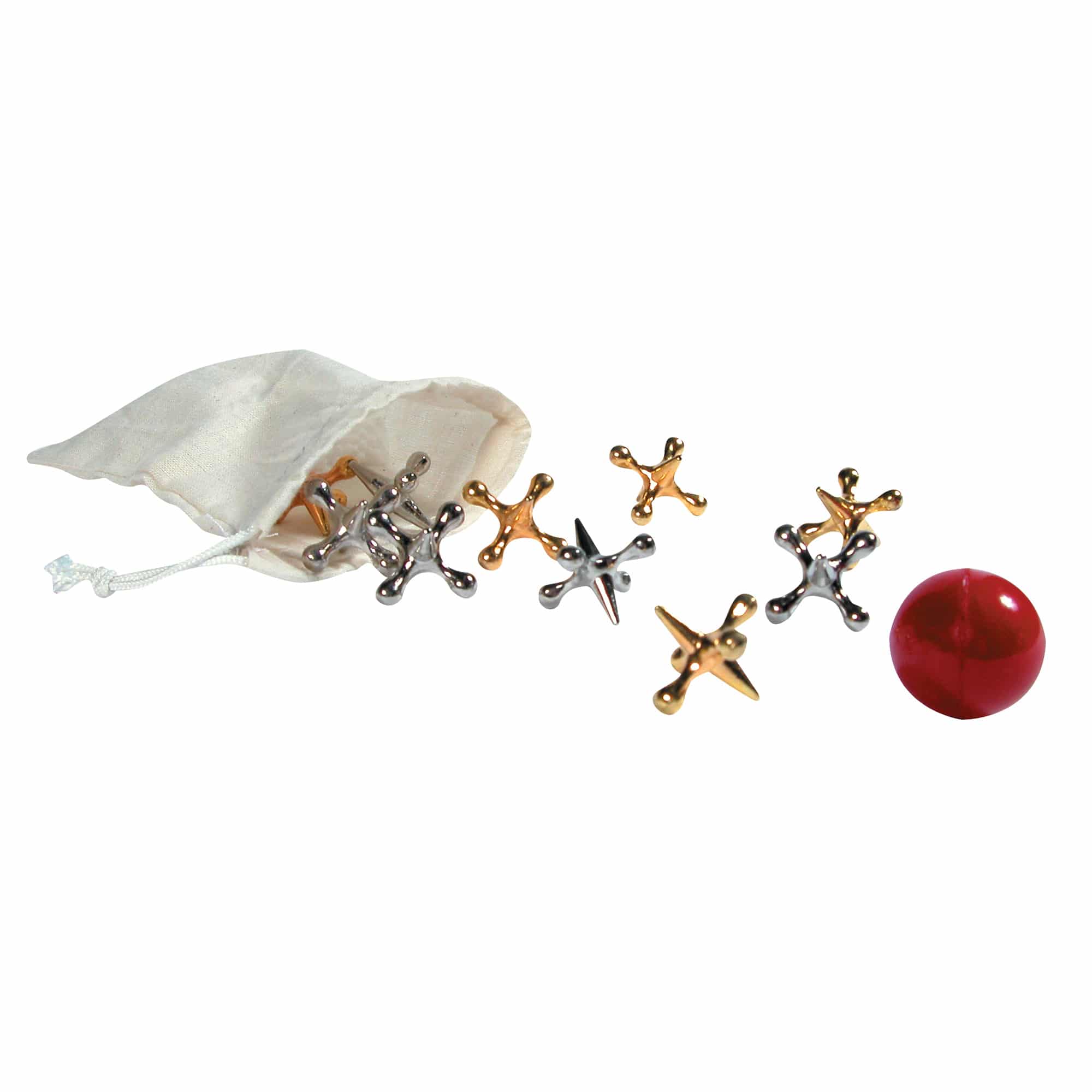 Jacks and Ball with Cloth Bag    