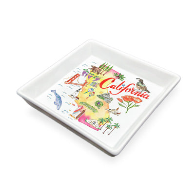 California State - Square Ceramic Dish    