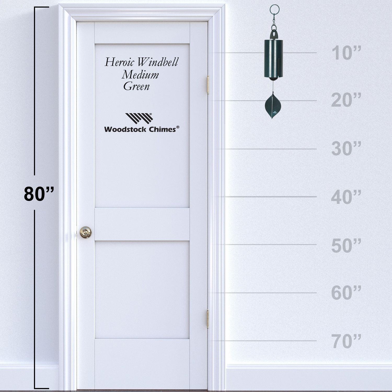 Medium Heroic Windbell - Green    