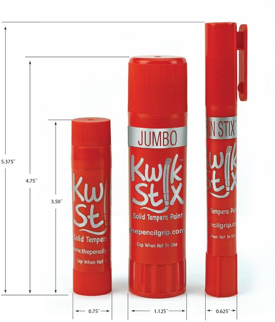 Kwik Stix Solid Tempera Paint - 12 Thin Stix    