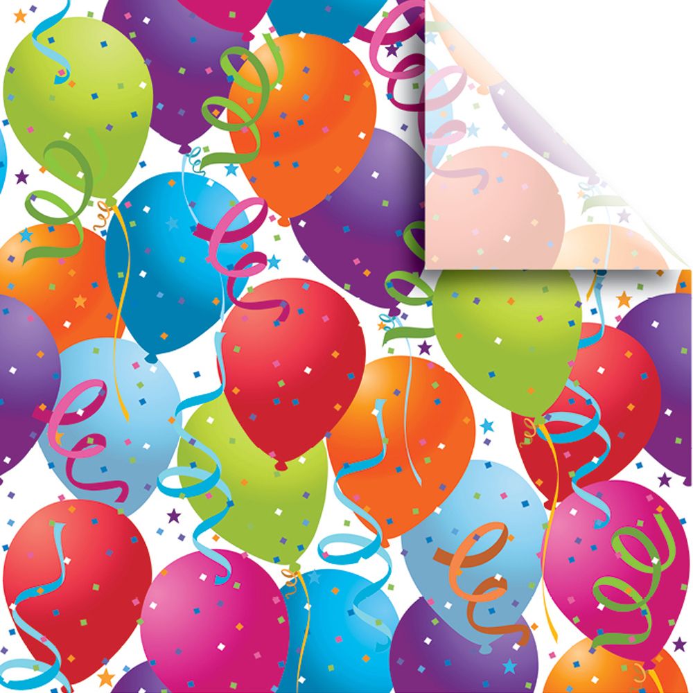 Tissue Paper - Balloons on White    