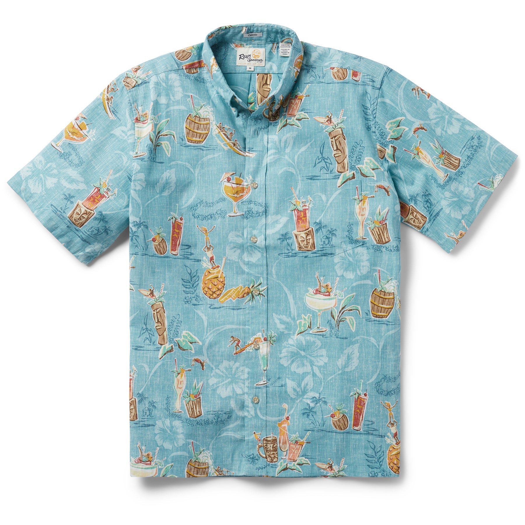 Reyn Spooner Weekends & Watersports Camp Shirt Rainy Day M  805766176323