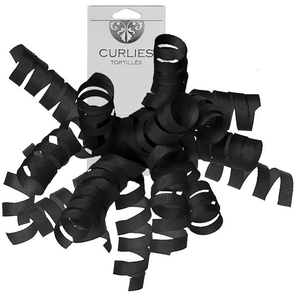 Grosgrain Curlie Bow - Black    