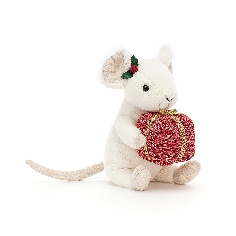 Jellycat Merry Mouse Present    