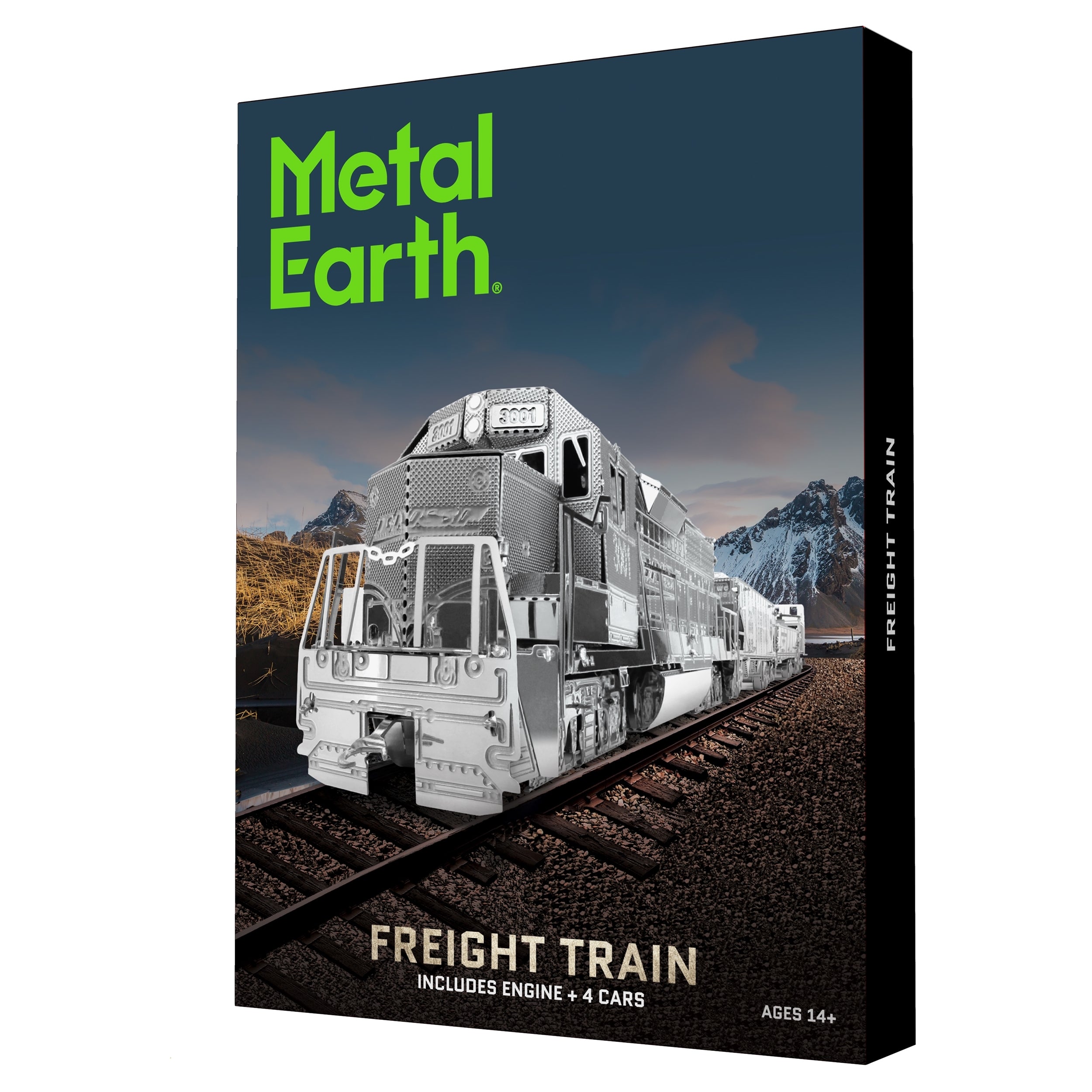 Metal Earth - Freight Train - Engine and 4 Cars    