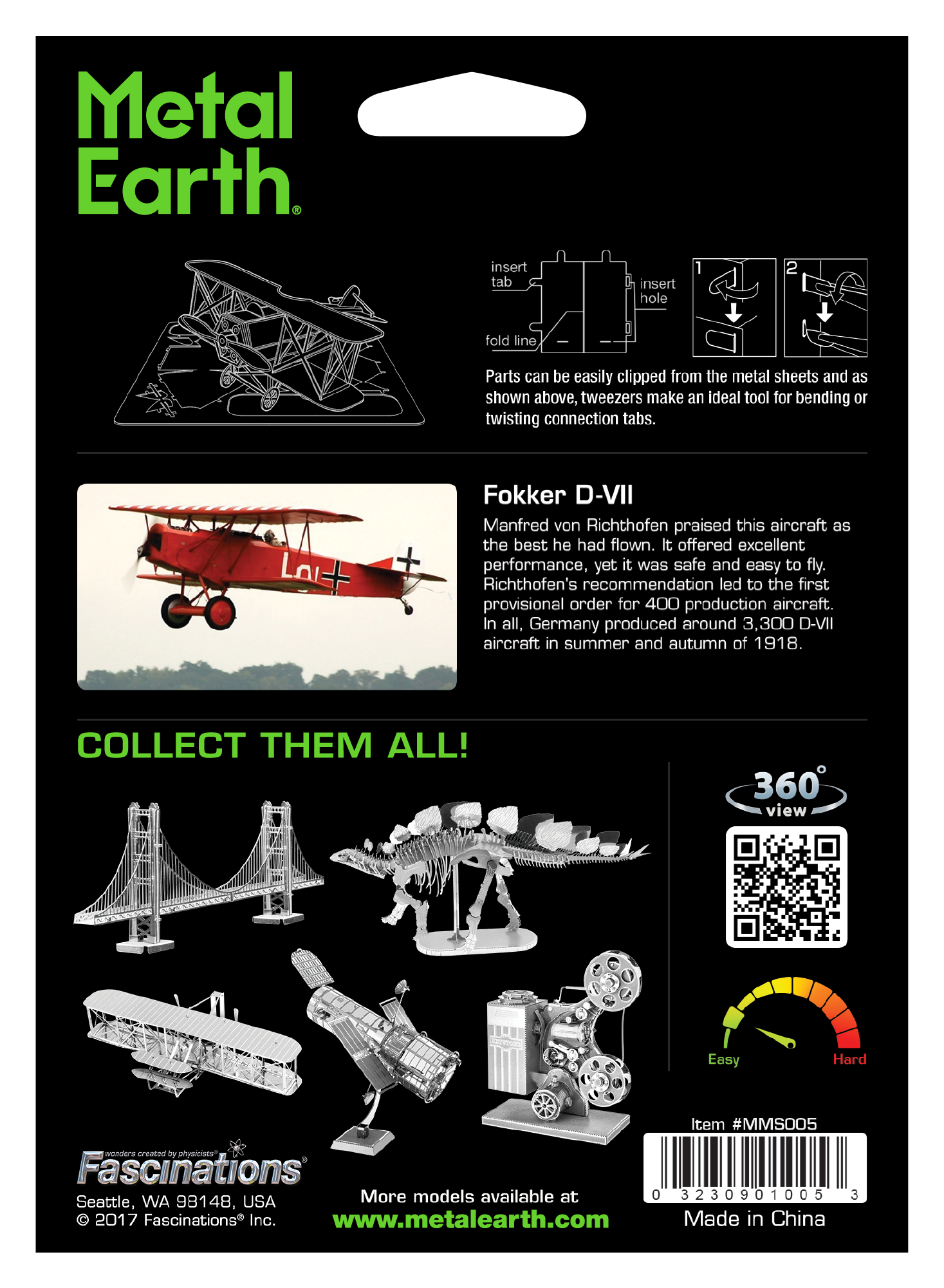 Metal Earth - Fokker D-VII Airplane    