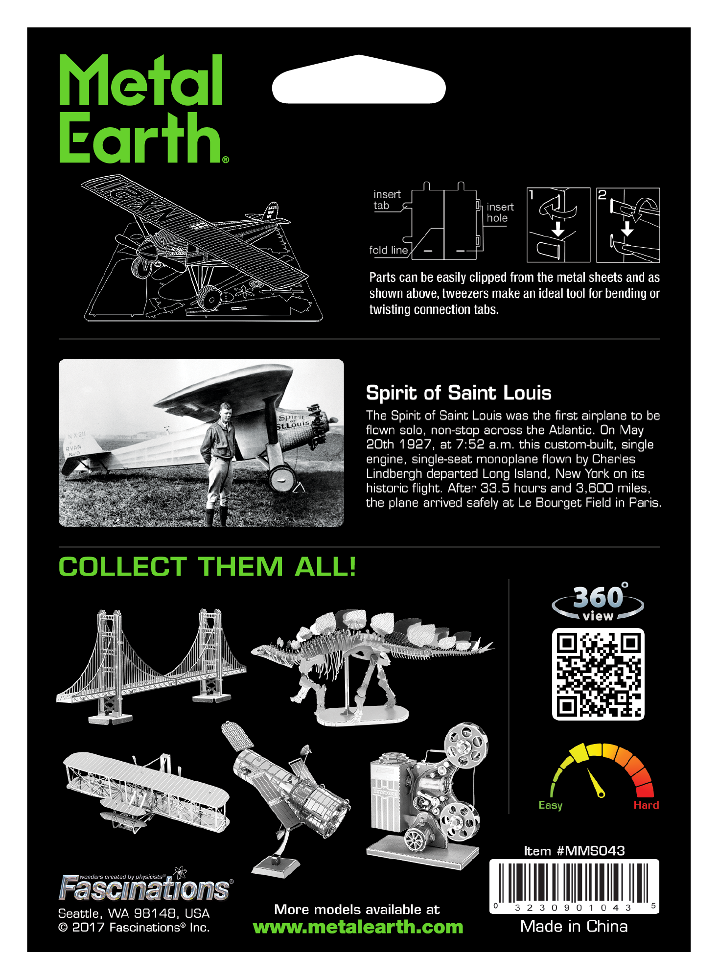 Metal Earth - Spirit of Saint Louis Airplane    