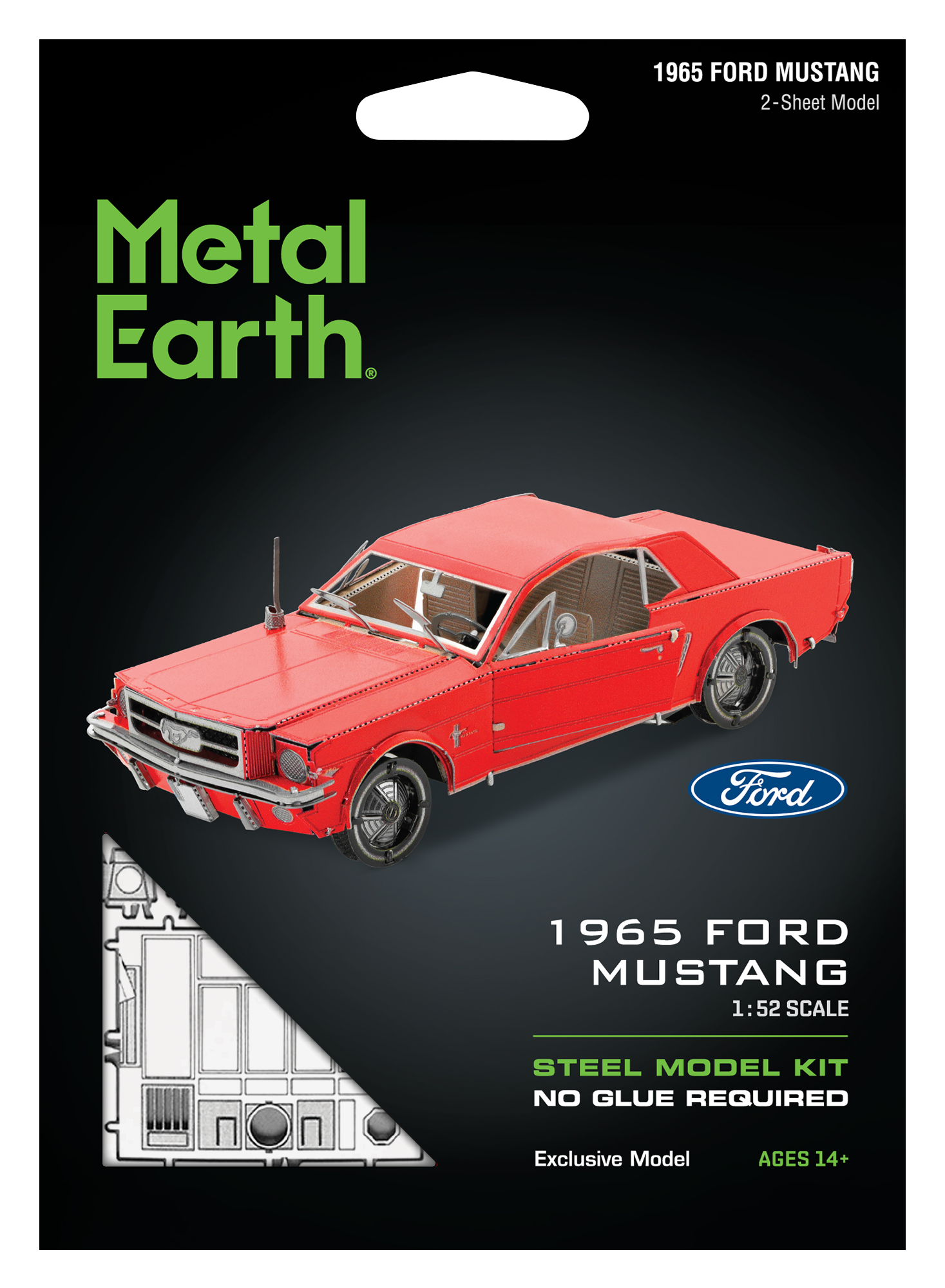 Metal Earth - 1965 Ford Mustang Red    