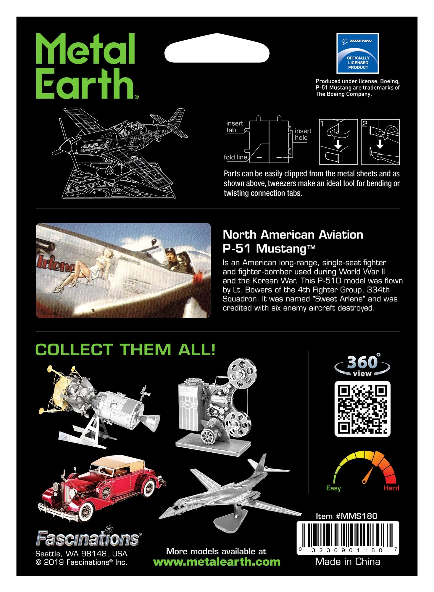 Metal Earth - P-51D Mustang Sweet Arlene    