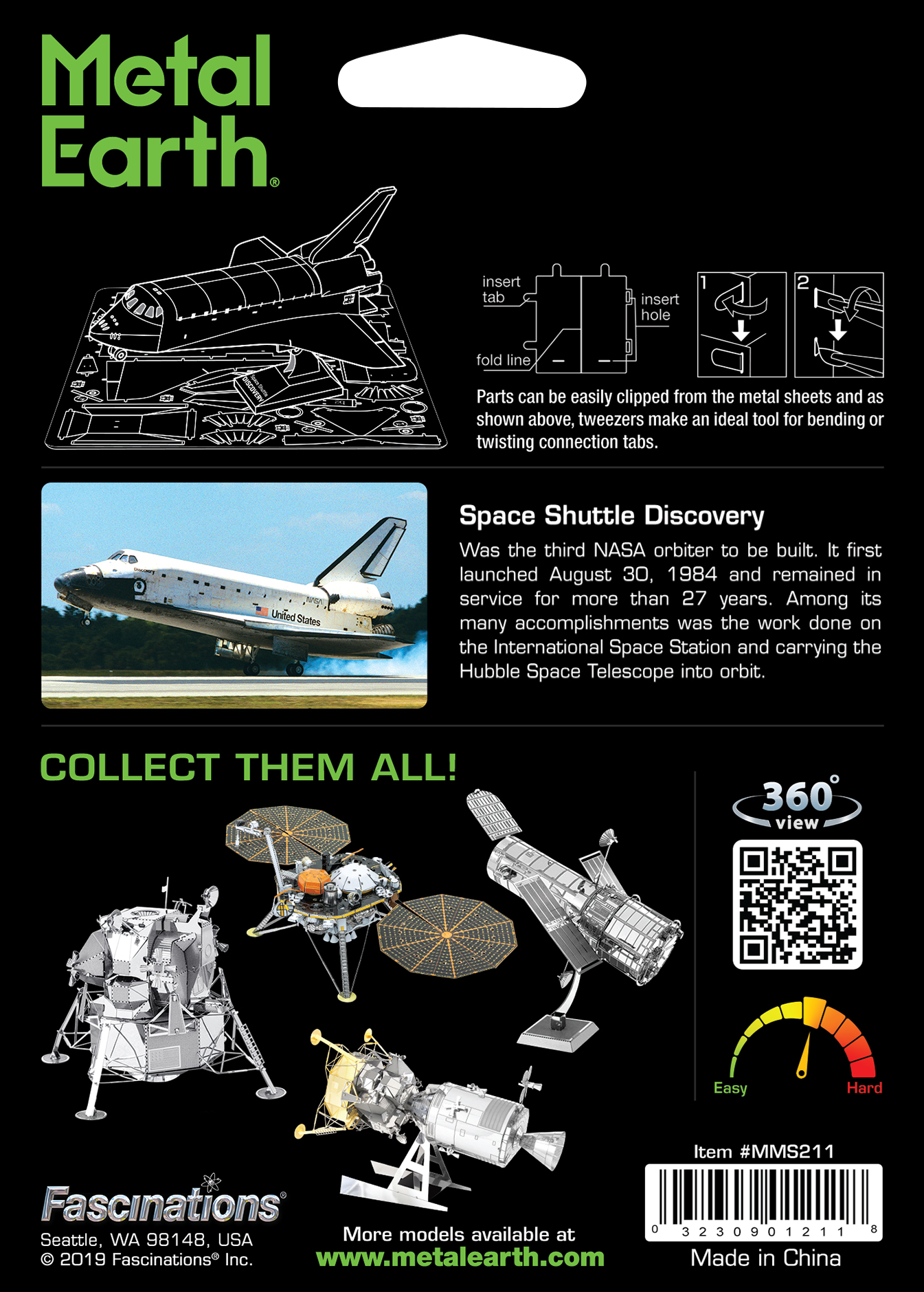 Metal Earth - Space Shuttle Discovery    