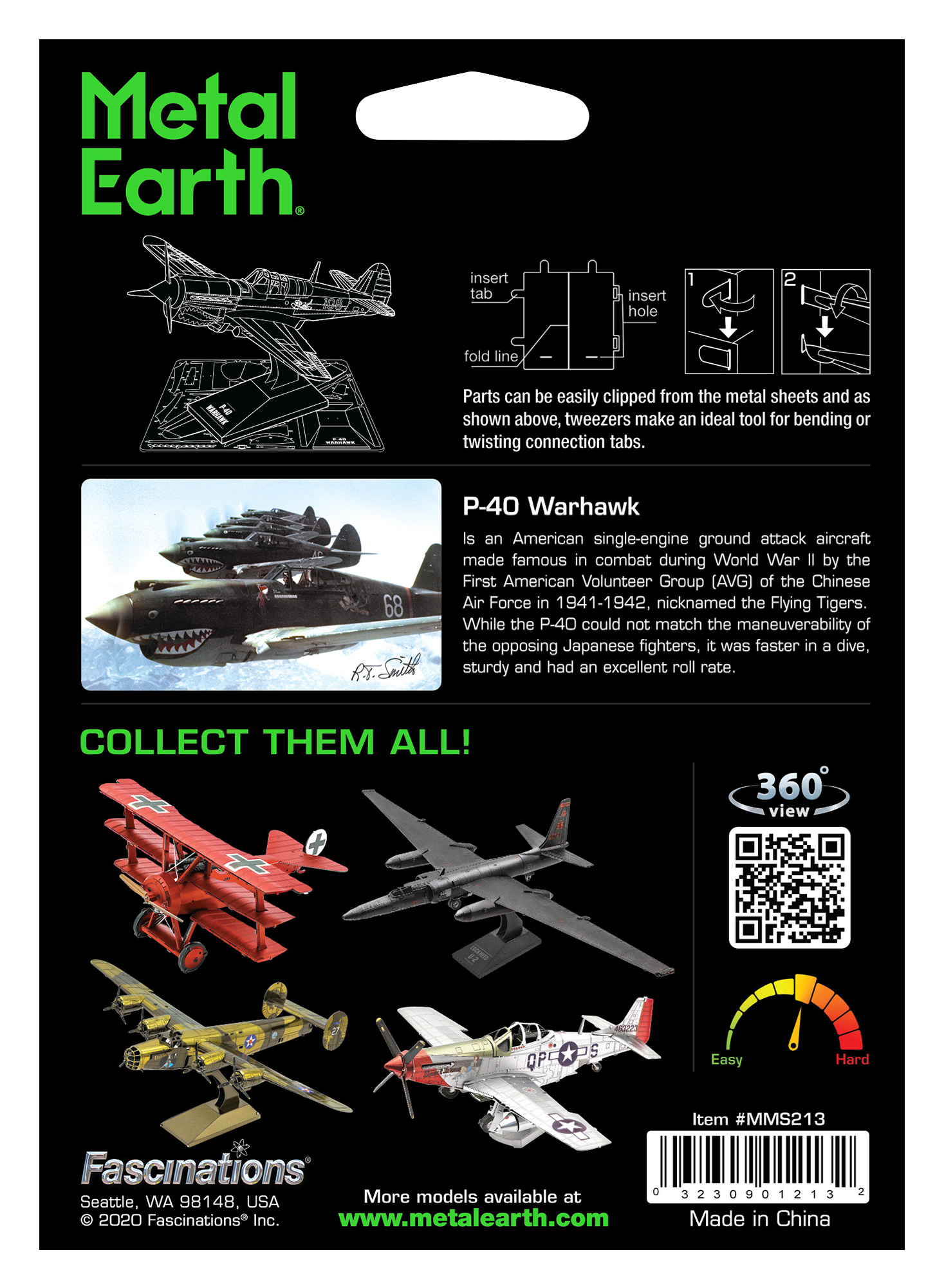 Metal Earth - P-40 Warhawk Airplane    
