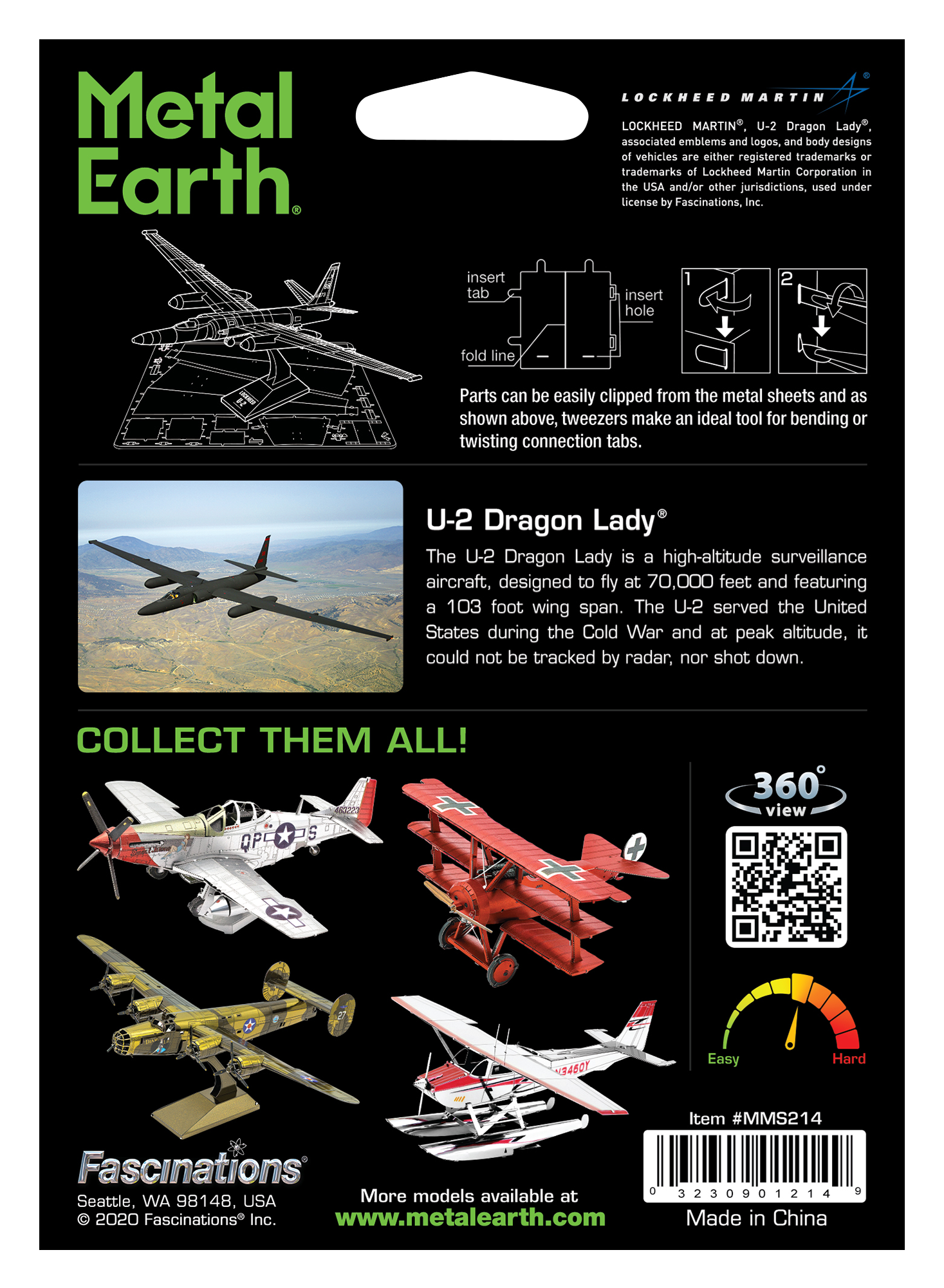Metal Earth - U-2 Dragon Lady    