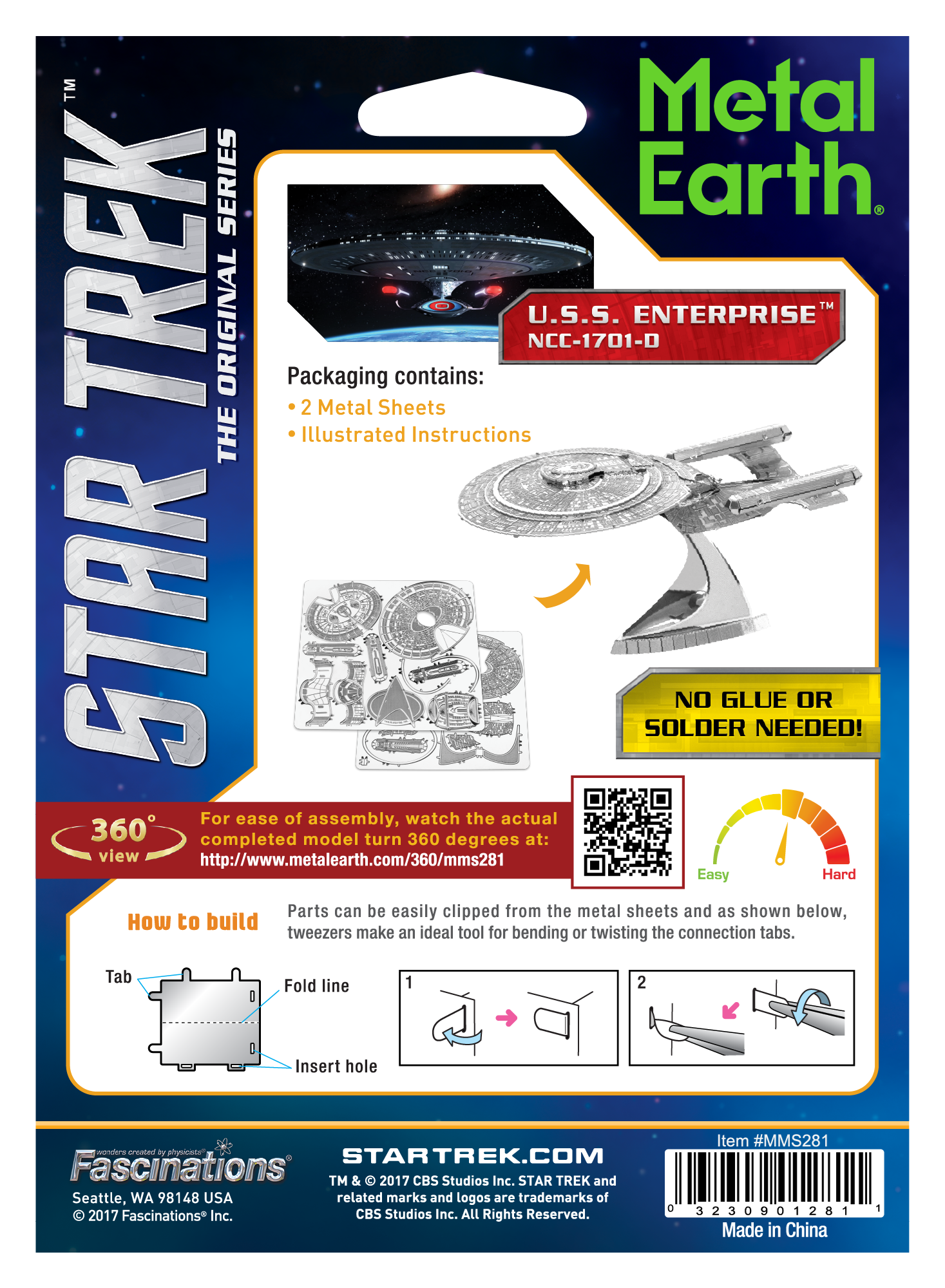 Metal Earth - Star Trek USS Enterprise NCC-1701-D    
