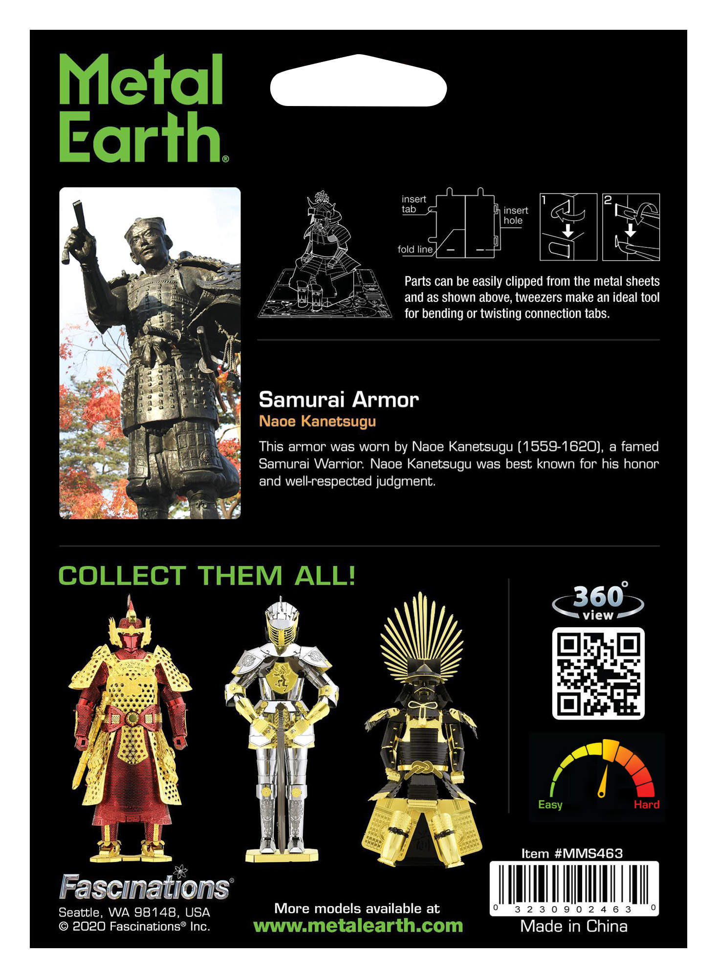 Metal Earth - Samurai Armor Naoe Kanetsugu    