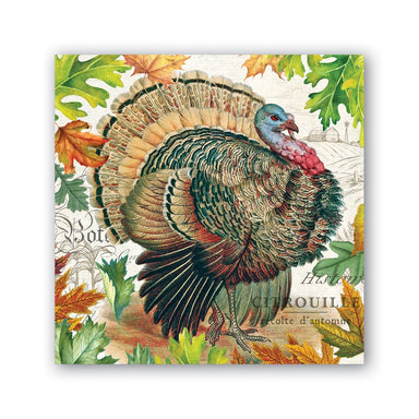 Fall Harvest Cocktail Napkins - Turkey    