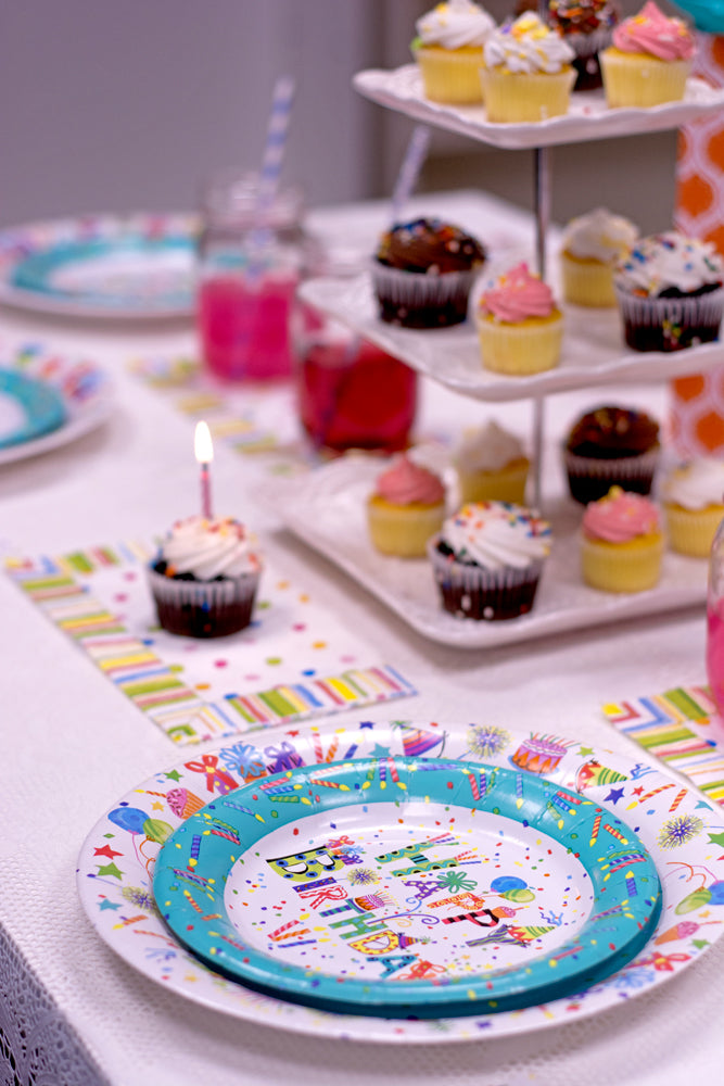 Happy Birthday - Salad or Dessert Plates    