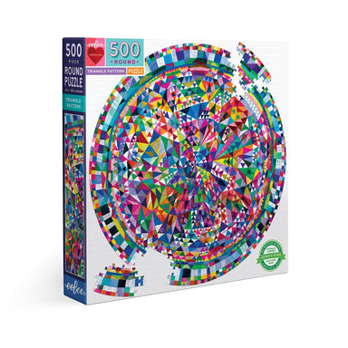 Triangle Pattern 500 Piece Round Puzzle    