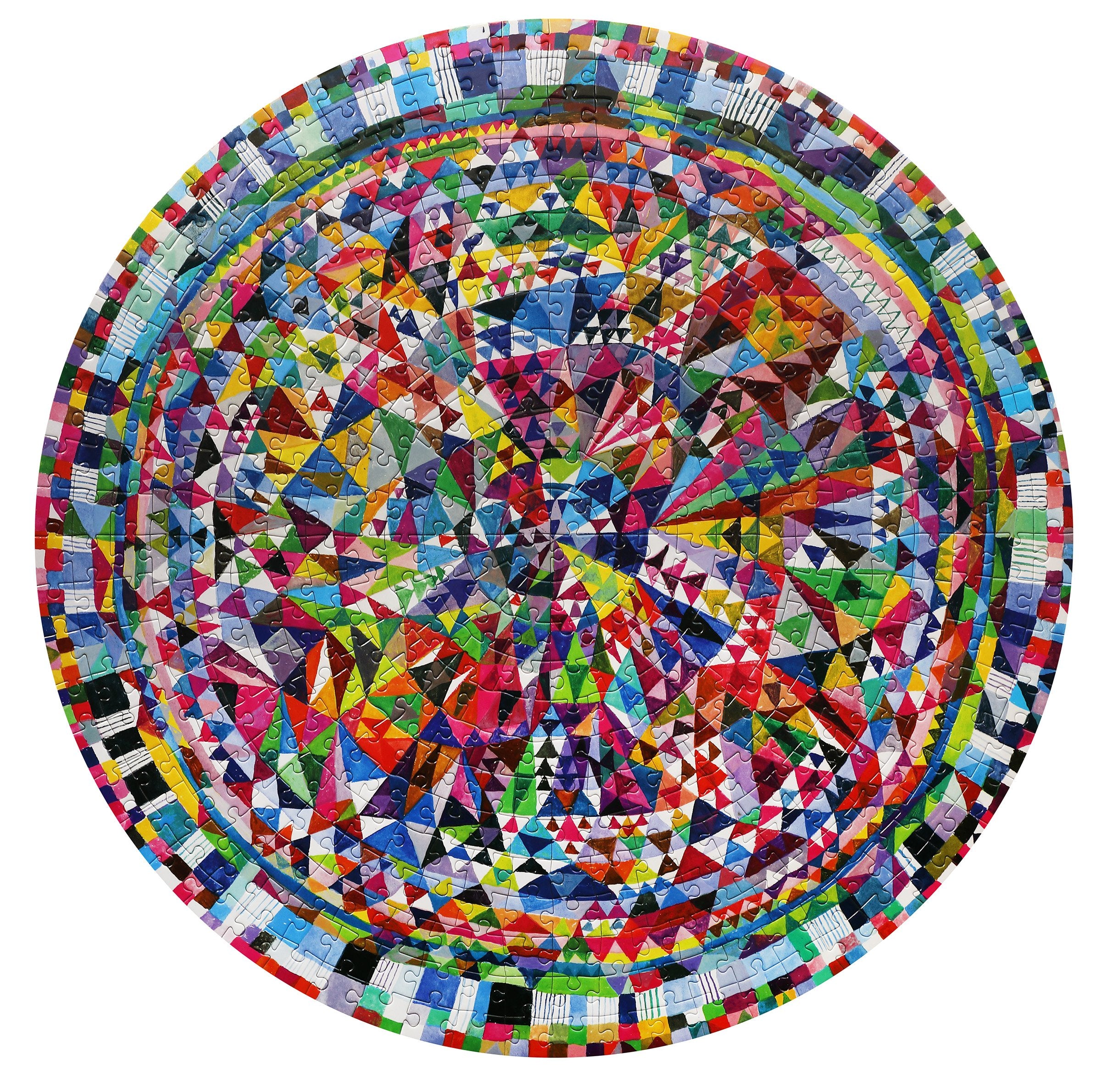 Triangle Pattern 500 Piece Round Puzzle    