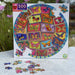 Vintage Butterflies 500 Piece Round Puzzle    