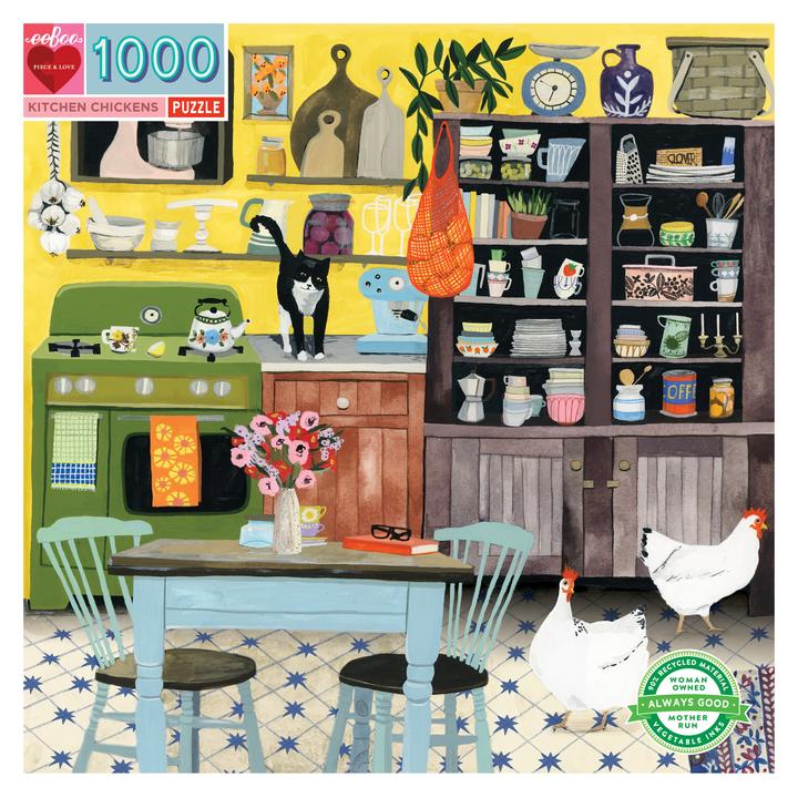 Kitchen Chickens 1000 Piece Puzzle    