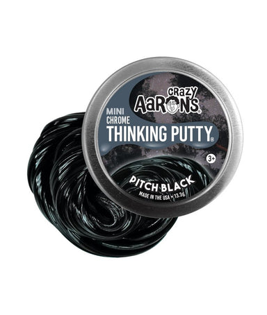 Crazy Aaron's Pitch Black - Mini Chrome Thinking Putty    