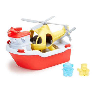 Green Toys Rescue Boat and Helicopter    