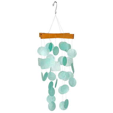 Capiz Chime - Mini Aqua    