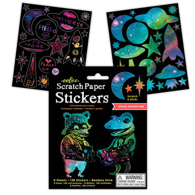 Scratch Paper Stickers - Space Adventure    