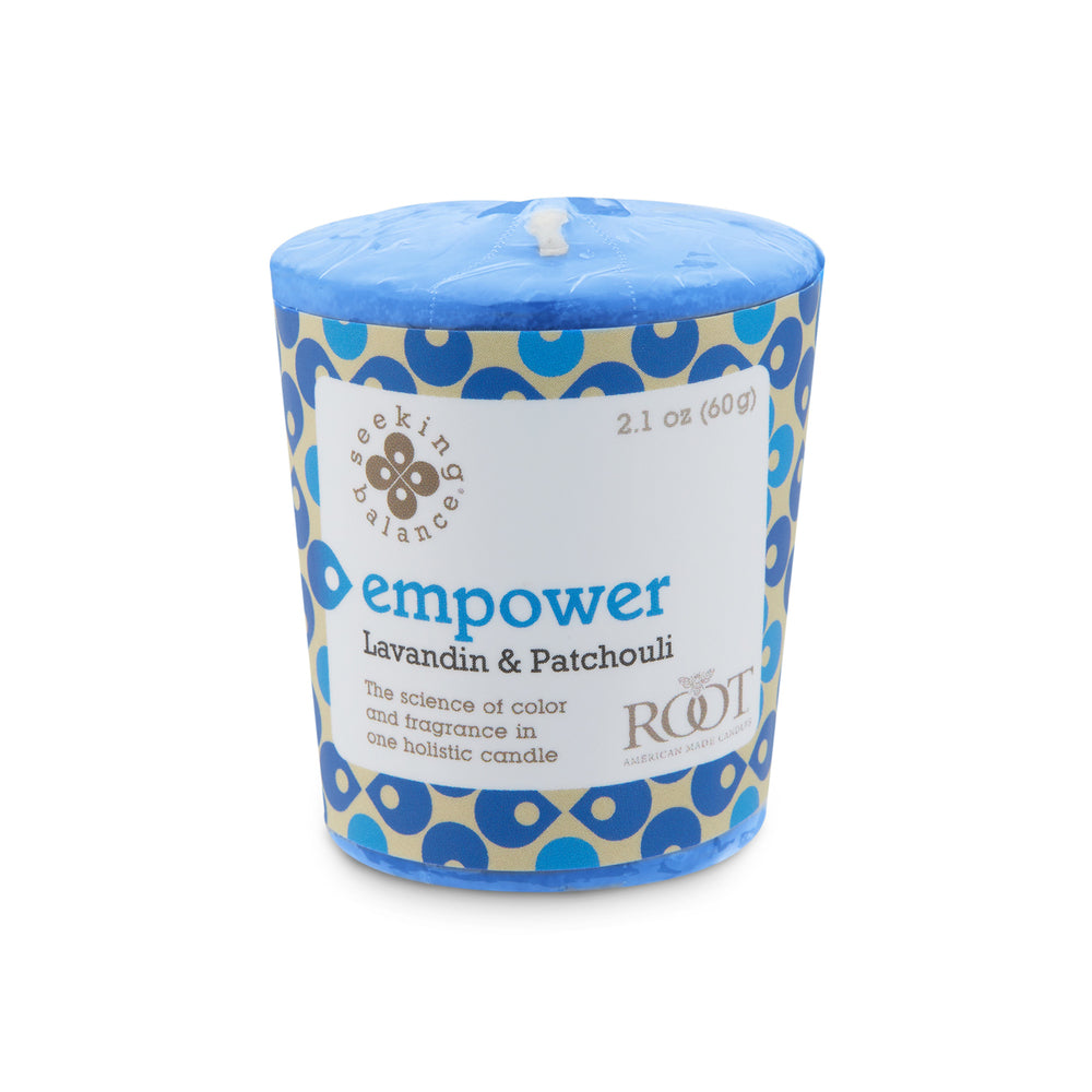 Root Candles Seeking Balance Votive - Empower    