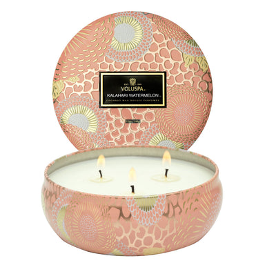 Voluspa 3-Wick Tin - Kalahari Watermelon    