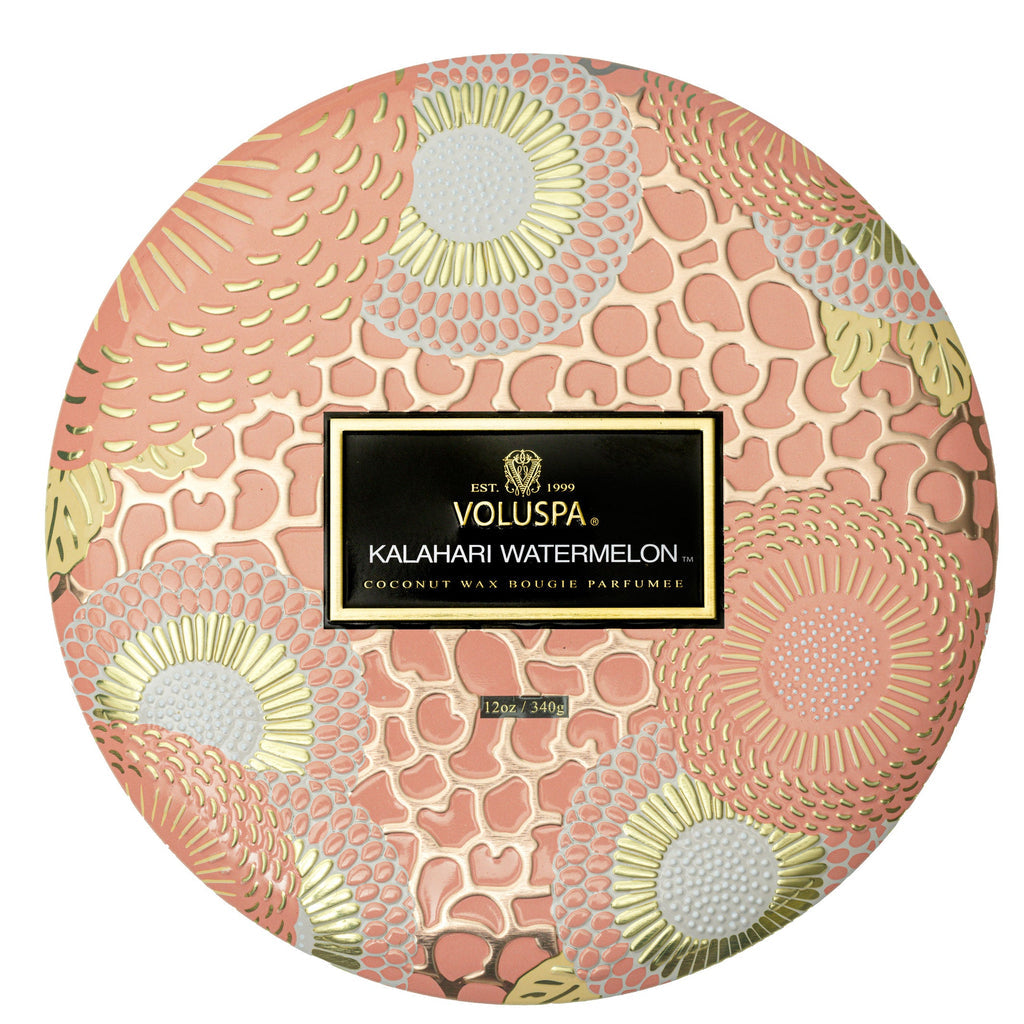 Voluspa 3-Wick Tin - Kalahari Watermelon    