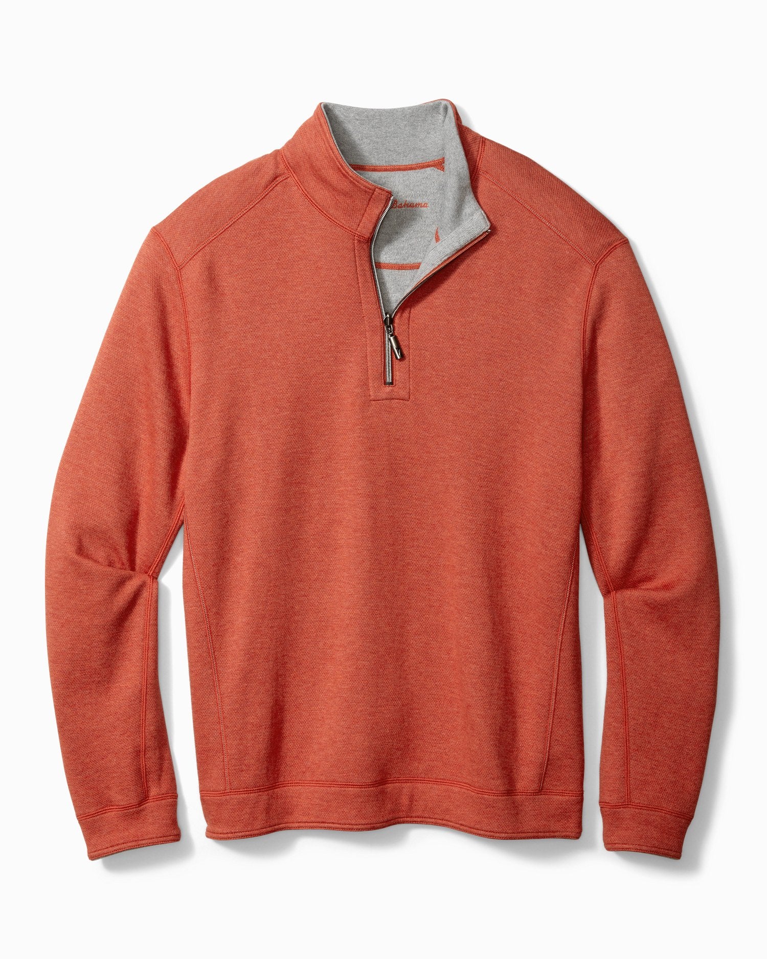 Tommy Bahama Flipshore Half Zip Ginger Heather S  3275920.9