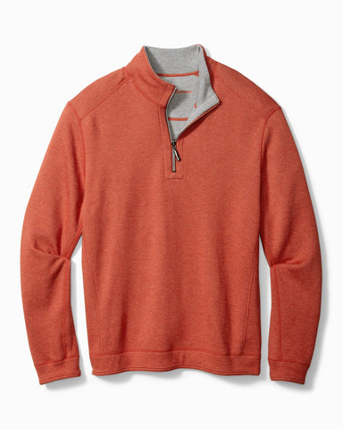 Tommy Bahama Flipshore Half Zip Ginger Heather S  3275920.9