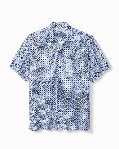 Tommy Bahama Tile Island Camp Shirt OLD ROYAL M  755633586680