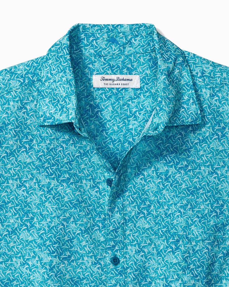 Tommy Bahama Bahama Coast Crescent Wave Camp Shirt Techno M  023773386737