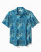 Tommy Bahama Bahama Coast Palm Tiles Camp Shirt Blue Allure M  023773920474