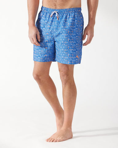 Tommy Bahama Naples Tropic Tini Swim Trunks Bengal Blue M  023773448237