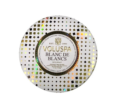 Voluspa 2 Wick Tin - Blanc De Blancs    